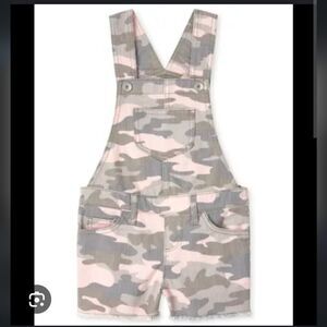New The Childrens Place Girls Shortall in Pink Tinge Camo Size 14